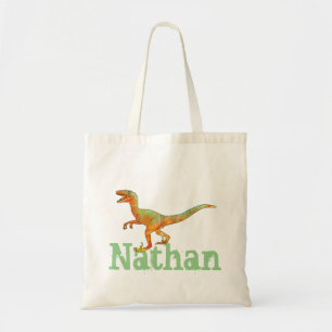 Bolsa Tote Arte assustador engraçada do dinossauro do