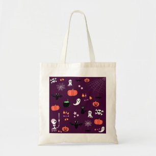 Bolsa Tote Arte Assustadoramente Fofa de Halloween