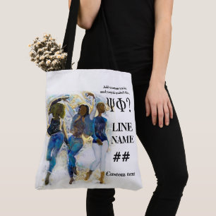 Bolsa Tote Arte azul do círculo estudantil feminino HBCU