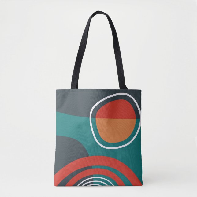 Bolsa Tote Arte boho do sol e do arco-íris (Frente)