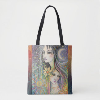 Bolsa Tote Arte Boho Fantasia Noite e Dia por Molly Harrison