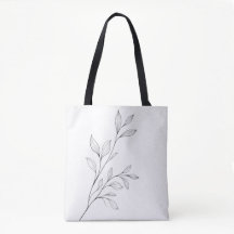Arte Botânica Minimalista em Linha Preta
