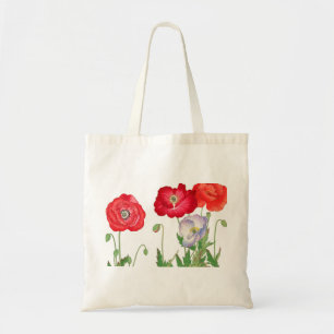 Bolsa Tote Arte Botânica Vintage Japonesa Papoula 1917