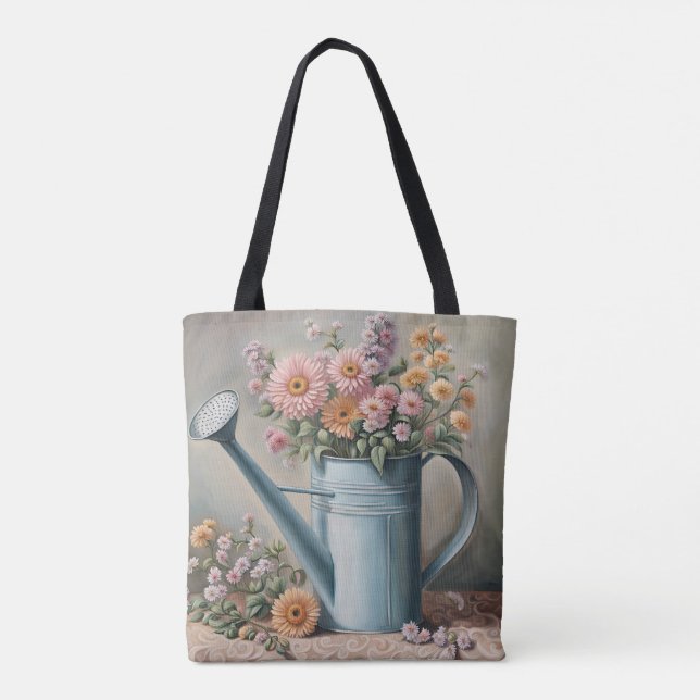 Bolsa Tote Arte branca, Primavera (Verso)