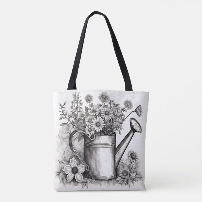 Bolsa Tote Arte branca, Primavera (Verso)
