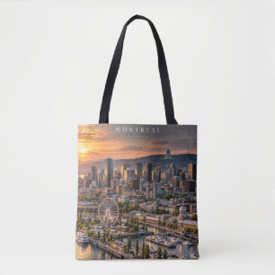 Bolsa Tote Arte Cinematográfica Monocromática da Cidade de Mo