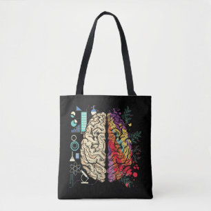 Bolsa Tote Arte Colorida da Arquitetura da Ciência do Céreb