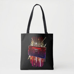 Bolsa Tote Arte Colorida de Alto-Falante Retro com Energia de