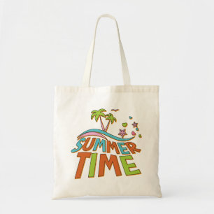 Bolsa Tote Arte com palavras divertidas de verão