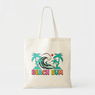 Bolsa Tote Arte com palavras engraçadas de bobo de praia
