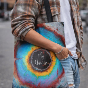 Bolsa Tote Arte Cósmica Abstrata Arco-íris Todos os Dias