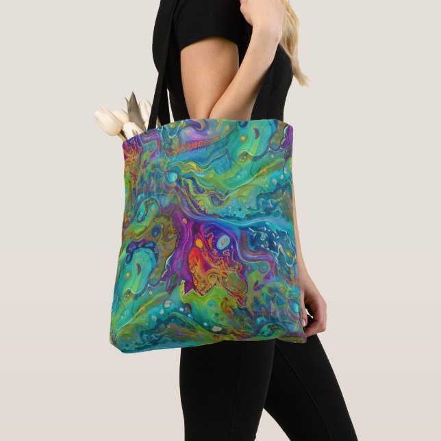 Bolsa Tote Arte da Abstração da Imagem - padrão sem descontin (Close Up)