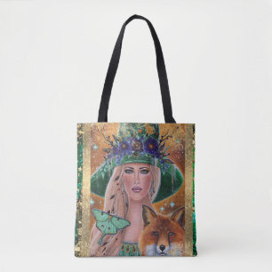 Bolsa Tote Arte da bruxa-das-bruxas de Renee Lavoie