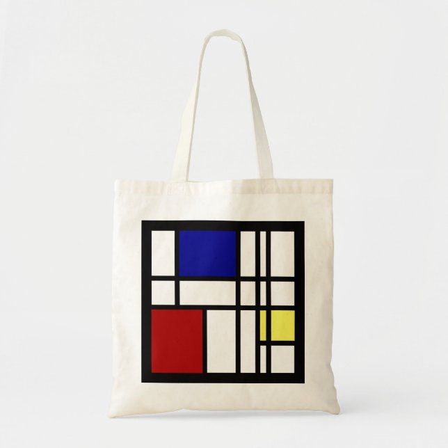 Bolsa Tote Arte da impressão de Mondrian (Frente)