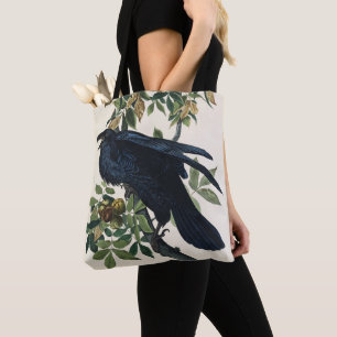 Bolsa Tote Arte da Natureza do Corvo de Audubon Vintage