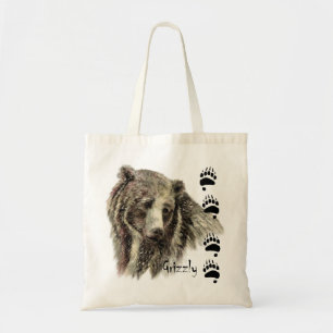 Bolsa Tote Arte da natureza dos animais selvagens do urso de