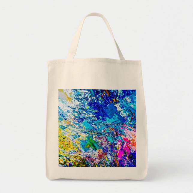 Bolsa Tote Arte da paleta de cores (Frente)