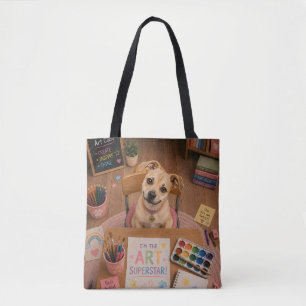 Bolsa Tote Arte da Pupila da Escola Cute na Carteira