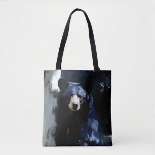 Bolsa Tote Arte da Vida Selvagem do Urso Negro