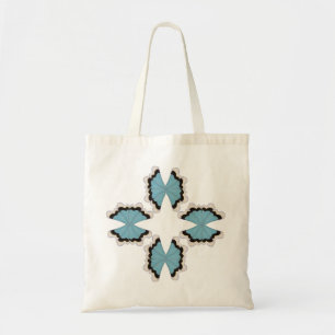 Bolsa Tote Arte das borboletas/azulejo da estrela