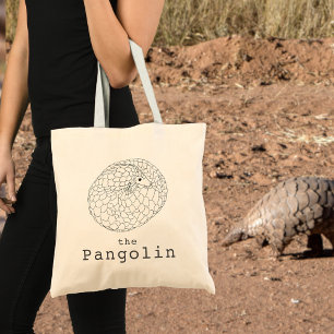 Bolsa Tote Arte de animal de pangolim fofo