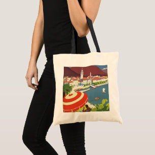 Bolsa Tote Arte de anúncio de viagem da Suíça vintage