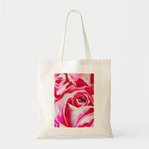 Bolsa Tote Arte de aquarela rosa-rosas