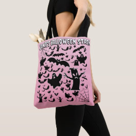 Bolsa Tote Arte de armazenamento de silhueta de fantasma assu