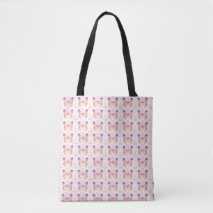 Bolsa Tote Arte de Borboleta em Aquarela