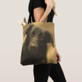 Bolsa Tote Arte de Cachorro Negro Labrador Retriever