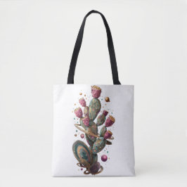 Bolsa Tote arte de cacto do deserto cósmico