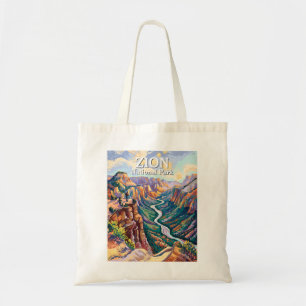 Bolsa Tote Arte de caminhada no rio do Canyon vibrante do Par