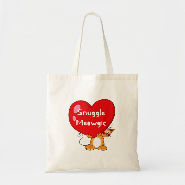 Bolsa Tote Arte de Canuca Meowgic Engraçada (Frente)