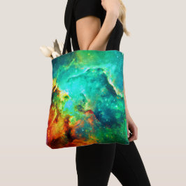 Bolsa Tote Arte de Canvas de Galáxias Vibrante