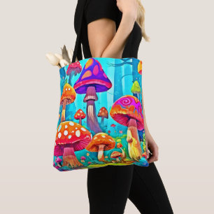 Bolsa Tote Arte de Cartoon Giant Mushroom