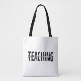 Bolsa Tote Arte de Citação de Ensino de Script Chalkboard