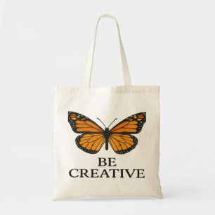 Bolsa Tote Arte de Citação Inspiradora de Borboleta – “Seja C