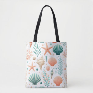 Bolsa Tote Arte de Conchas Costeiras