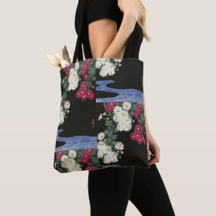 Bolsa Tote Arte de Crisântemo Vintage Ohara Koson