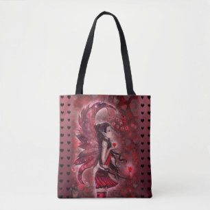 Bolsa Tote Arte de Fadas Fantasia Corações por Molly Harrison