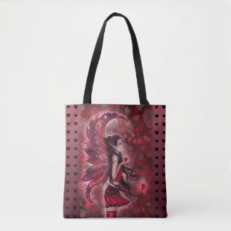 Bolsa Tote Arte de Fadas Fantasia Corações por Molly Harrison