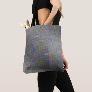 Bolsa Tote Arte de Falha Cinza Pontos Micro Vaporwave Estétic