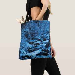 Bolsa Tote Arte de Fantasia Brook Fluente Azul 
