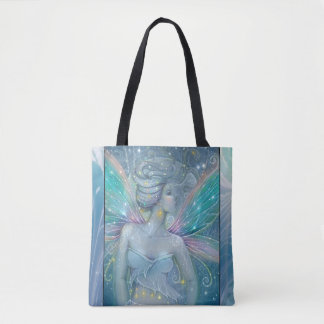 Bolsa Tote Arte de Fantasia de Fada da Noite Estrelada por Mo
