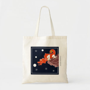 Bolsa Tote Arte de Fantasia Lunar do Dragão Chinês Celestial