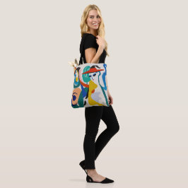 Bolsa Tote Arte de Figuras Geométricas Surrealistas Ecléticas