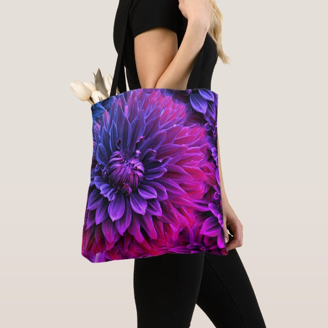 Bolsa Tote Arte de Flor de Fractal Vibrante (Close Up)
