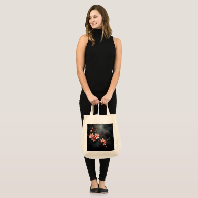 Bolsa Tote Arte de Flor de Pêssego Vietnamita (Frente (modelo))
