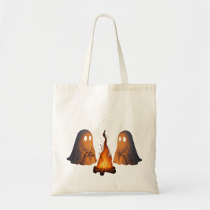 Bolsa Tote Arte de Floresta Noturna da Fogueira do Fantasma A