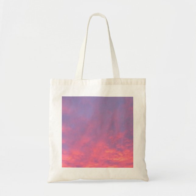 Bolsa Tote Arte de Fotografia Céu Rosa (Frente)